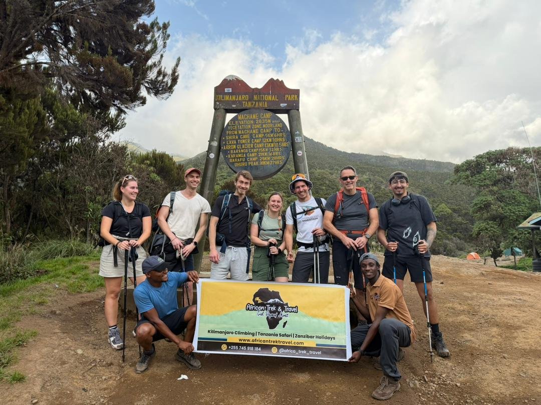 Kilimanjaro climbers group joining tour