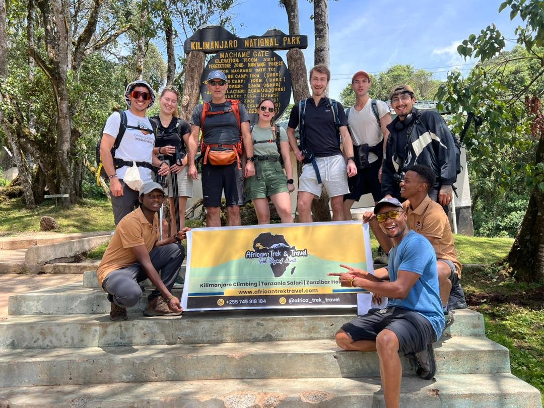 Climbers enjoying the 7 Days Machame Route on Mount Kilimanjaro